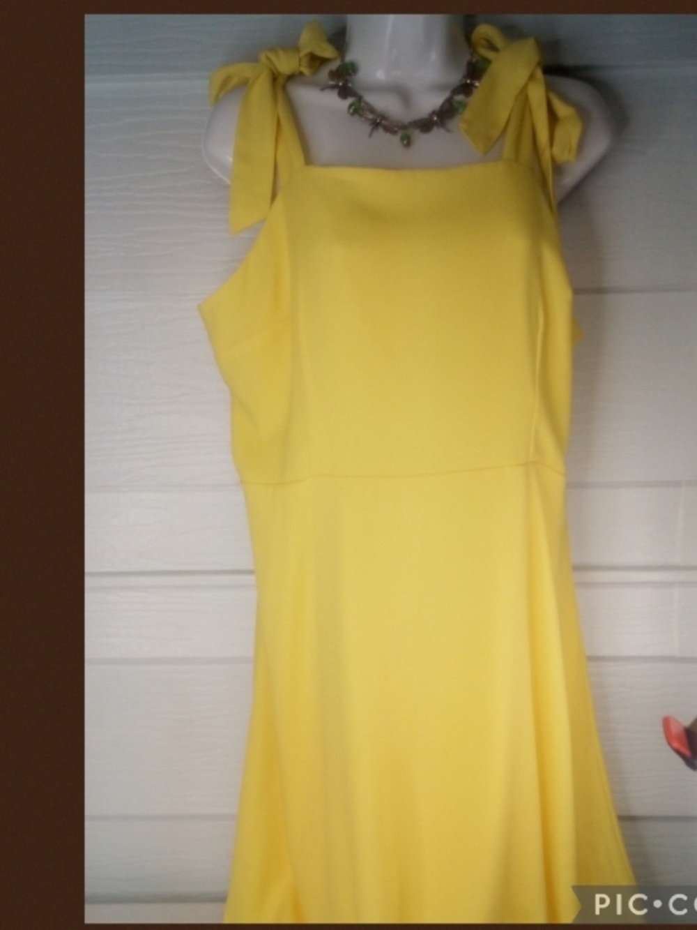 K Jordan Bright Yellow Tie-Shoulder Midi Dress.25